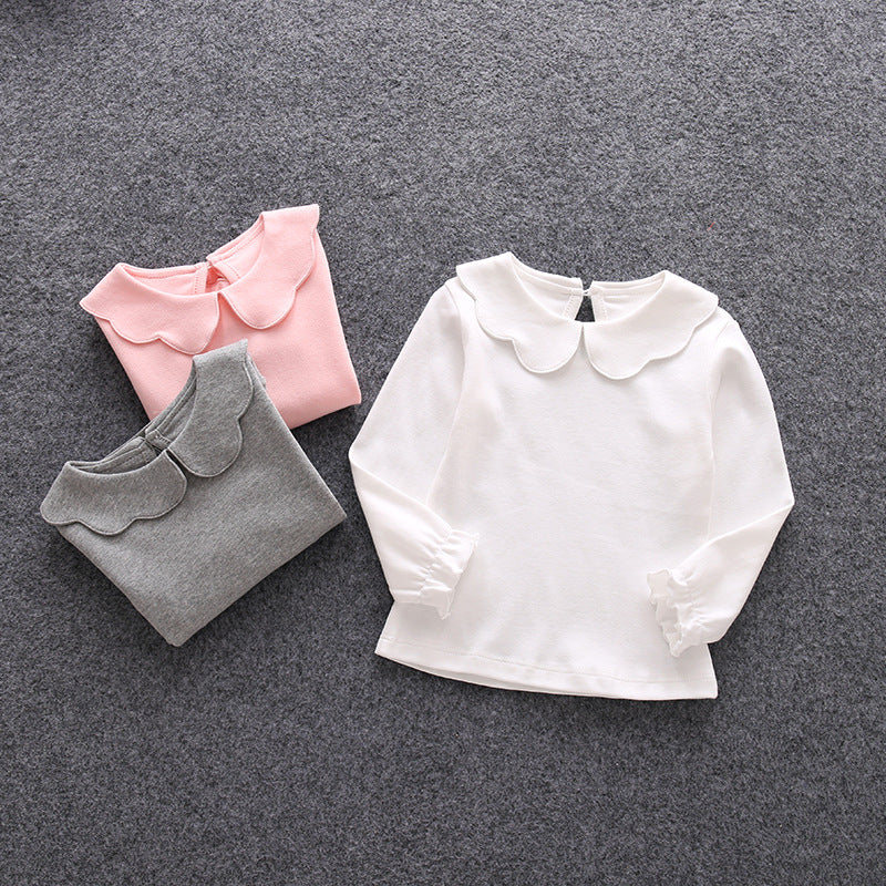 Cute Doll Collar Long Sleeve Top