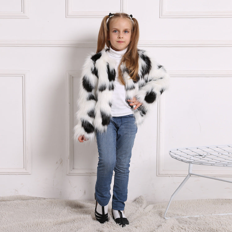 Faux Fur Coat For Girls In Autumn And Winter