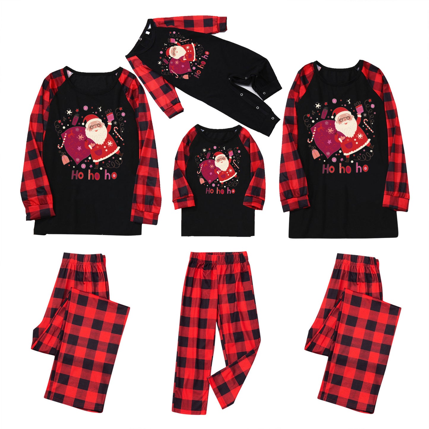 European And American Christmas Parent-child Home Set Pajamas