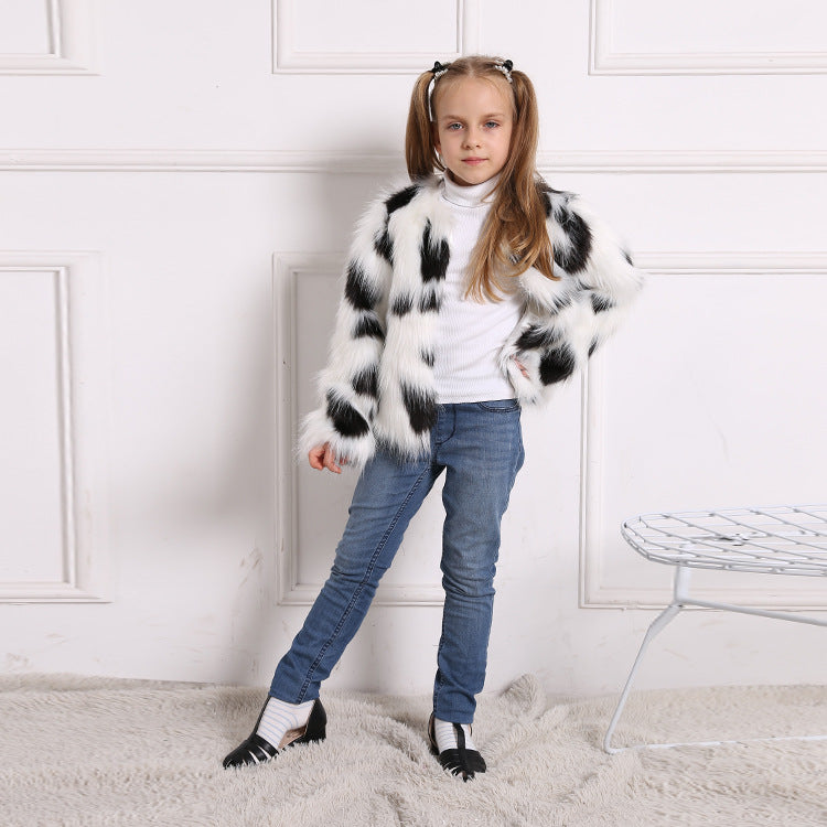 Faux Fur Coat For Girls In Autumn And Winter