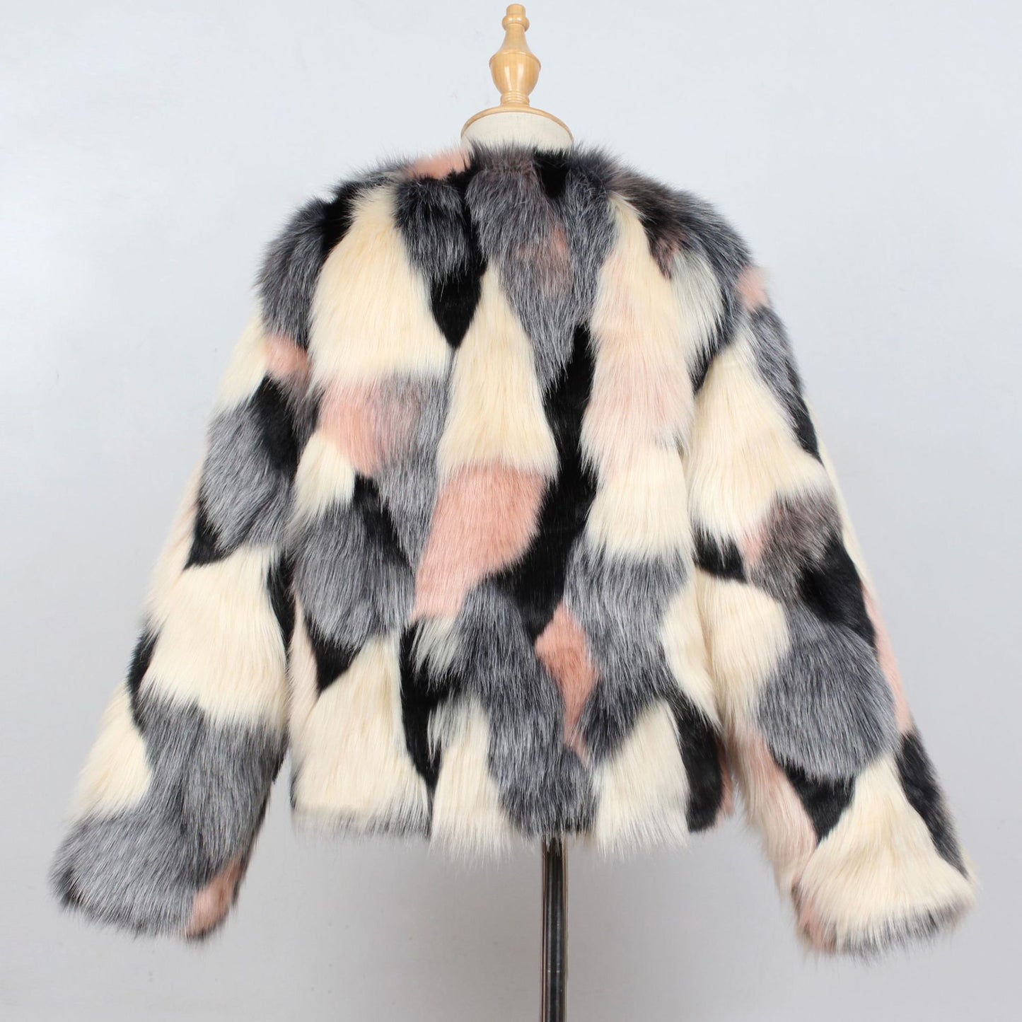 Popular fashion faux fur children's jacket