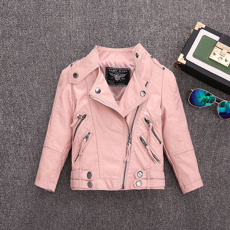 Children's clothing pilot leather jacket - Tokcobstore