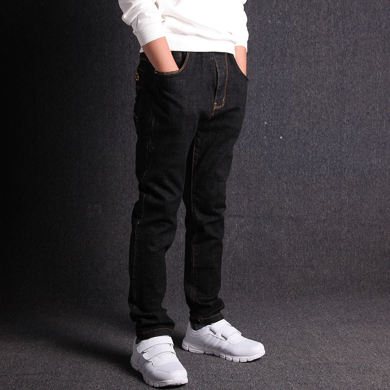Boys Jeans New Product Micro Stretch Comfortable Black Pants - Tokcobstore