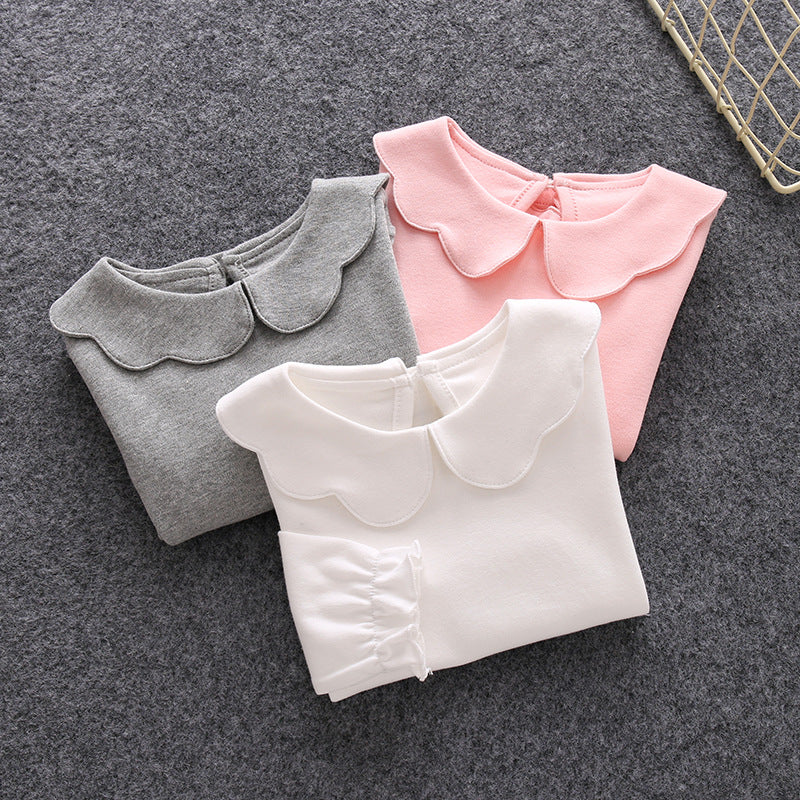 Cute Doll Collar Long Sleeve Top