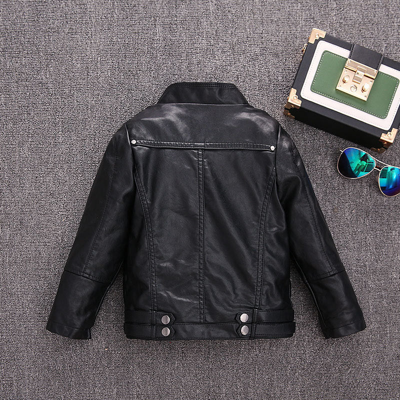 Children's clothing pilot leather jacket - Tokcobstore