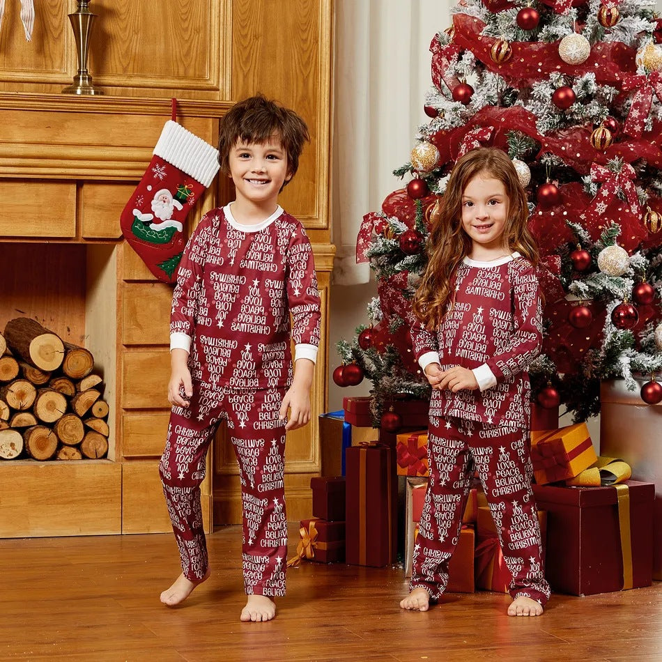 Women's Christmas Parent-child Set Printed Homewear Pajamas Two-piece Set - Tokcobstore