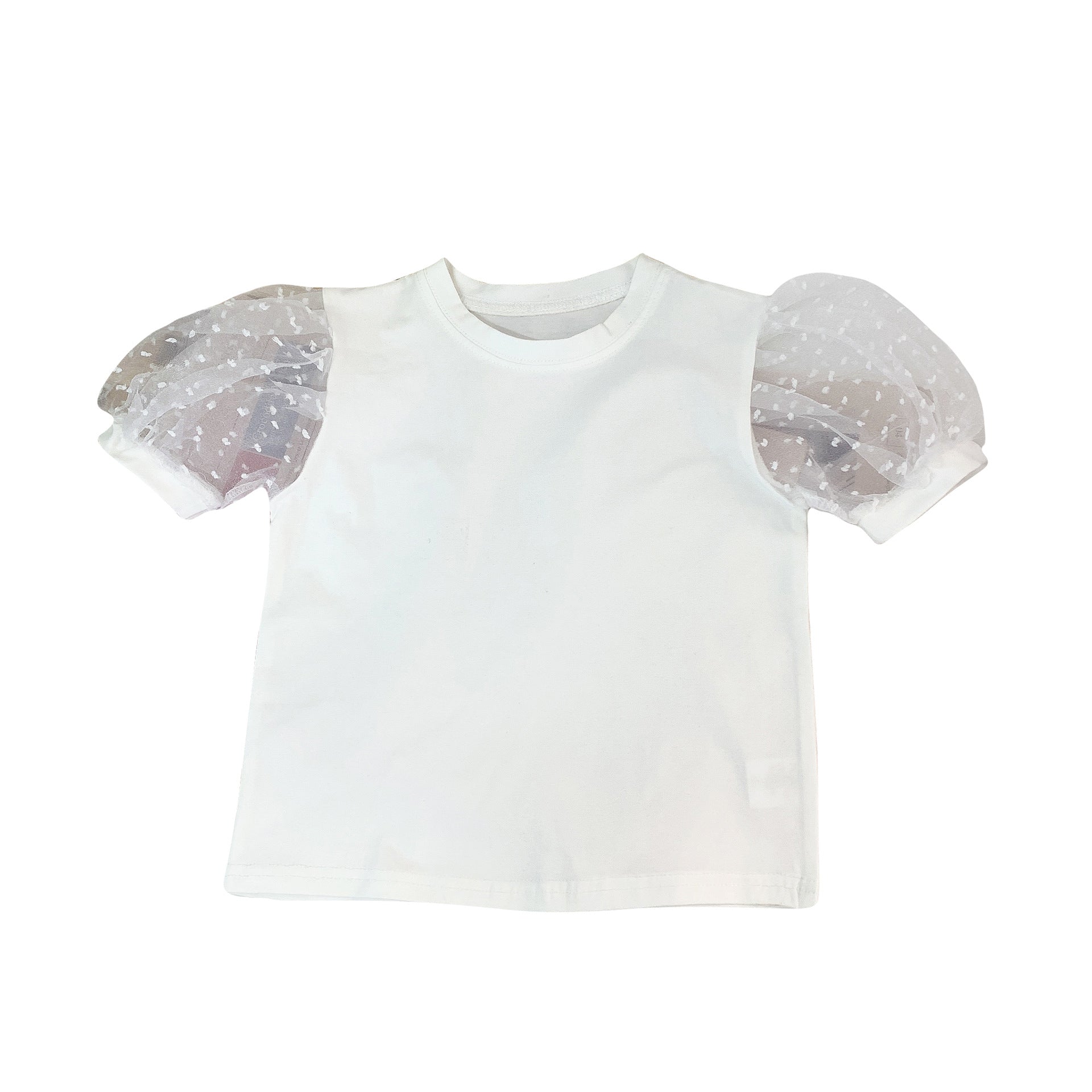 Wave Dot  Children's Trumpet Sleeve Top Bottoming Shirt - Tokcobstore
