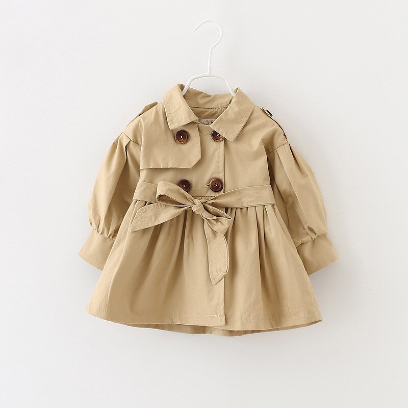 Double-breasted button trench coat belt trench coat skirt - Tokcobstore