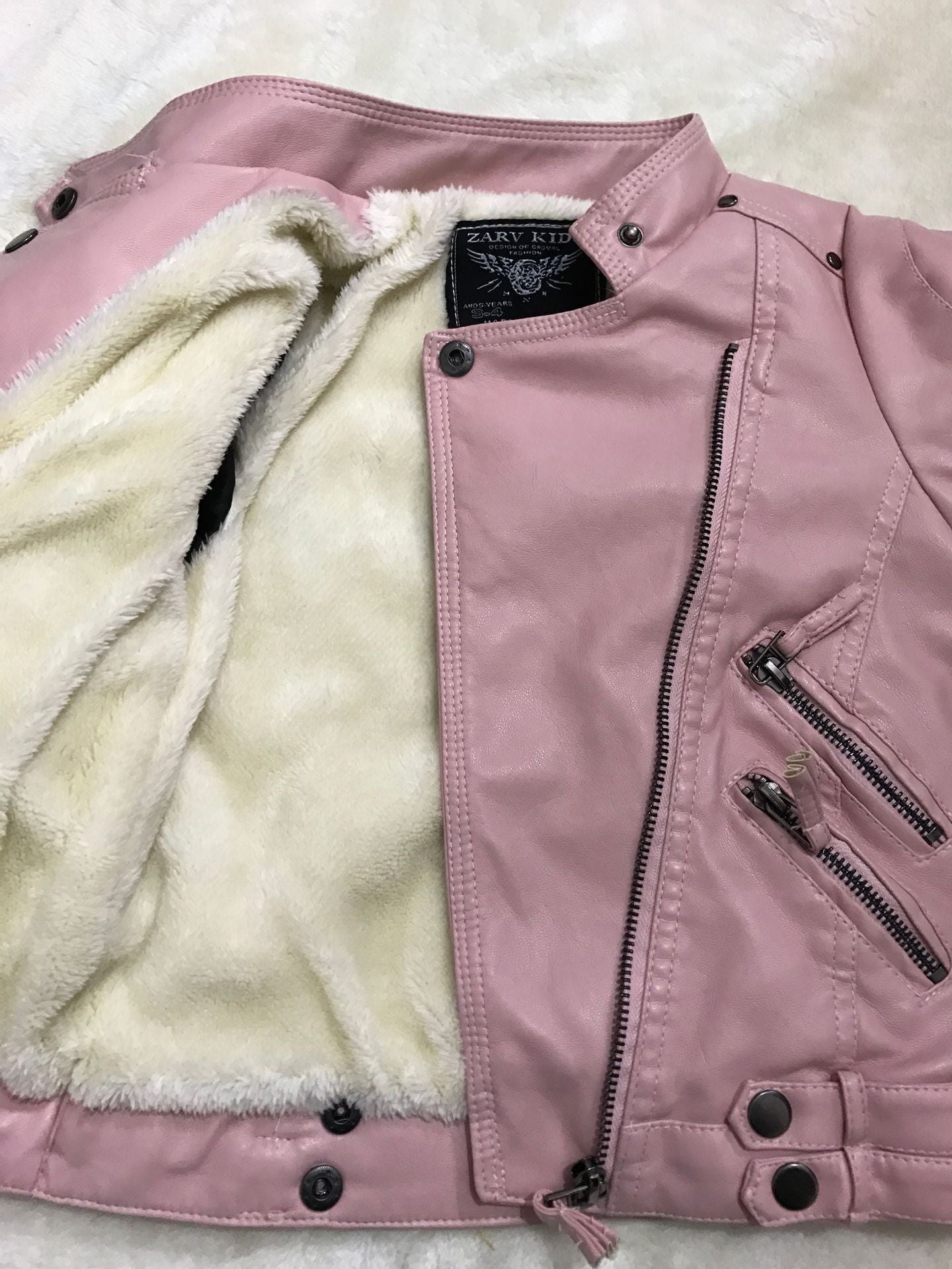 Children's clothing pilot leather jacket - Tokcobstore