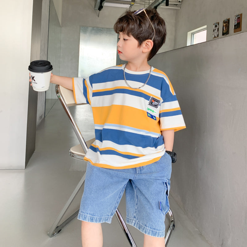Boys Summer Casual T-Shirt Shorts Set - Tokcobstore