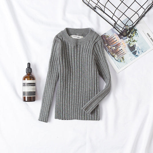 Spring And Autumn Close-fitting Sweater Crew Neck Cotton - Tokcobstore