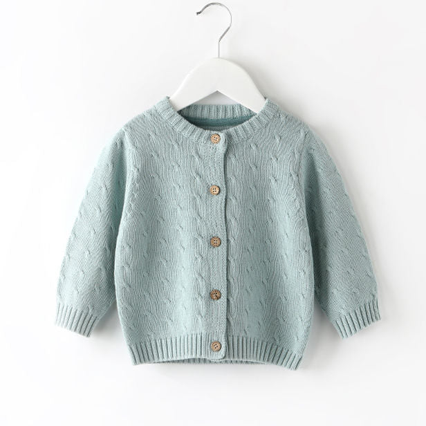 Girl's coat baby's sweater top knitted cardigan