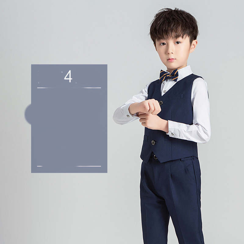 Children's Suit Boys Solid Color Flower Girl Dress  Catwalk Performance Clothing - Tokcobstore