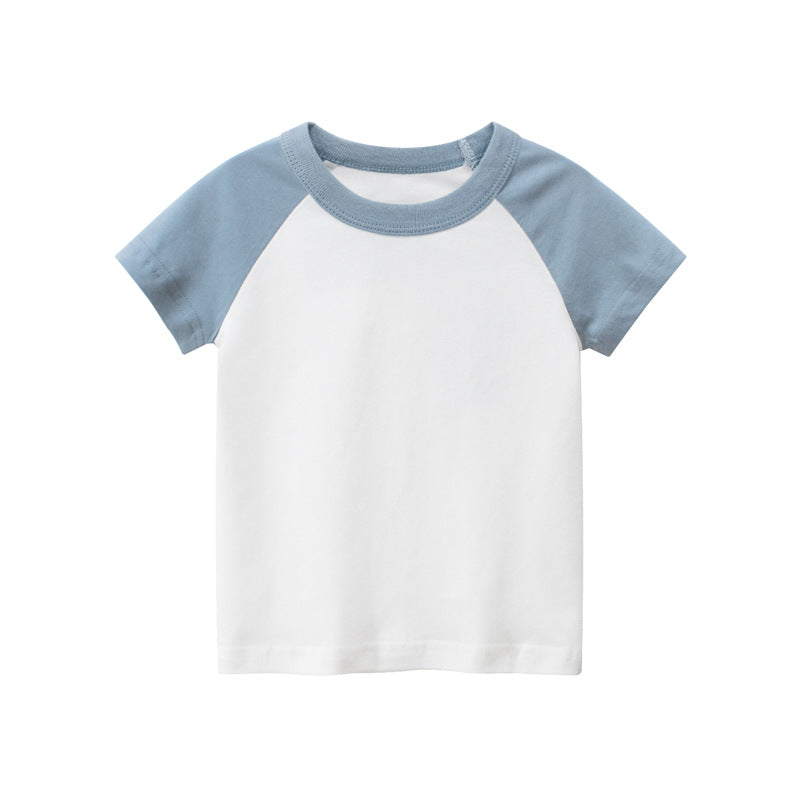 Children's Short Sleeve T-shirt Solid Color Advertising Shirt