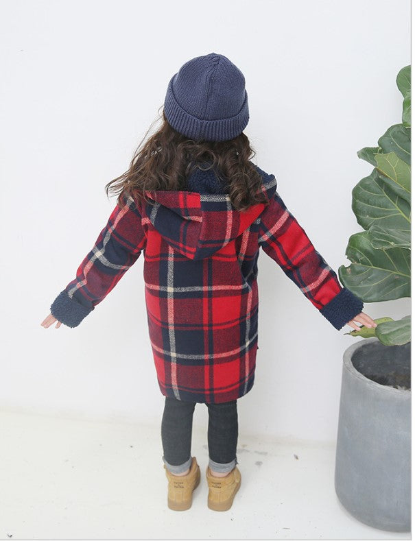 winter new children's children's clothing children's Korean version of the lambing wool coat