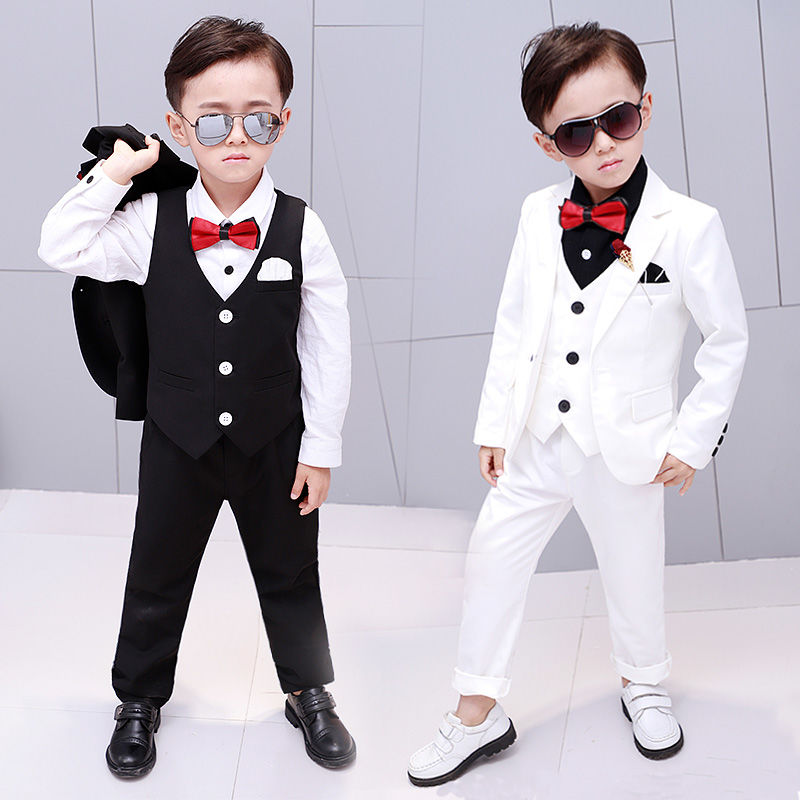 Spring Summer And Autumn New Children's Dress Three-piece Suit