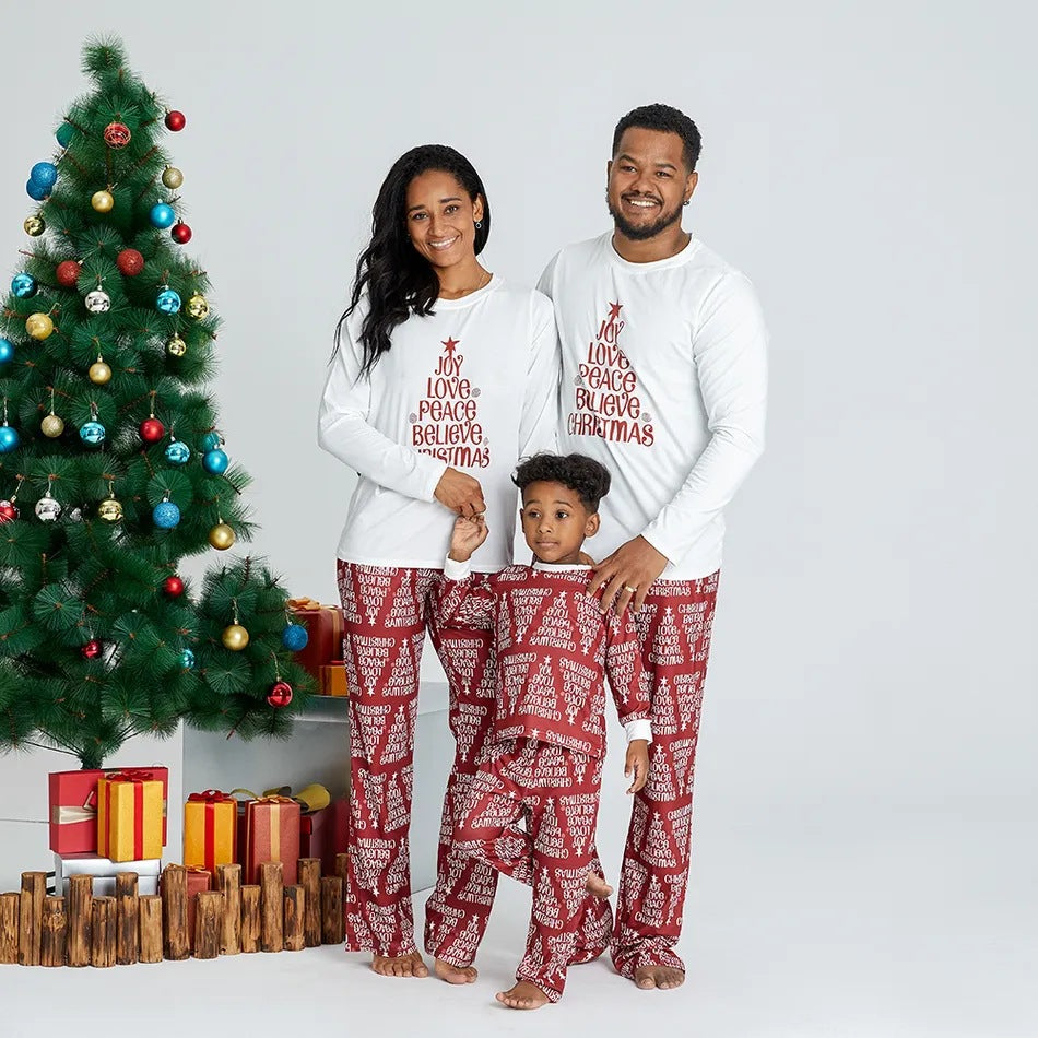 Women's Christmas Parent-child Set Printed Homewear Pajamas Two-piece Set - Tokcobstore