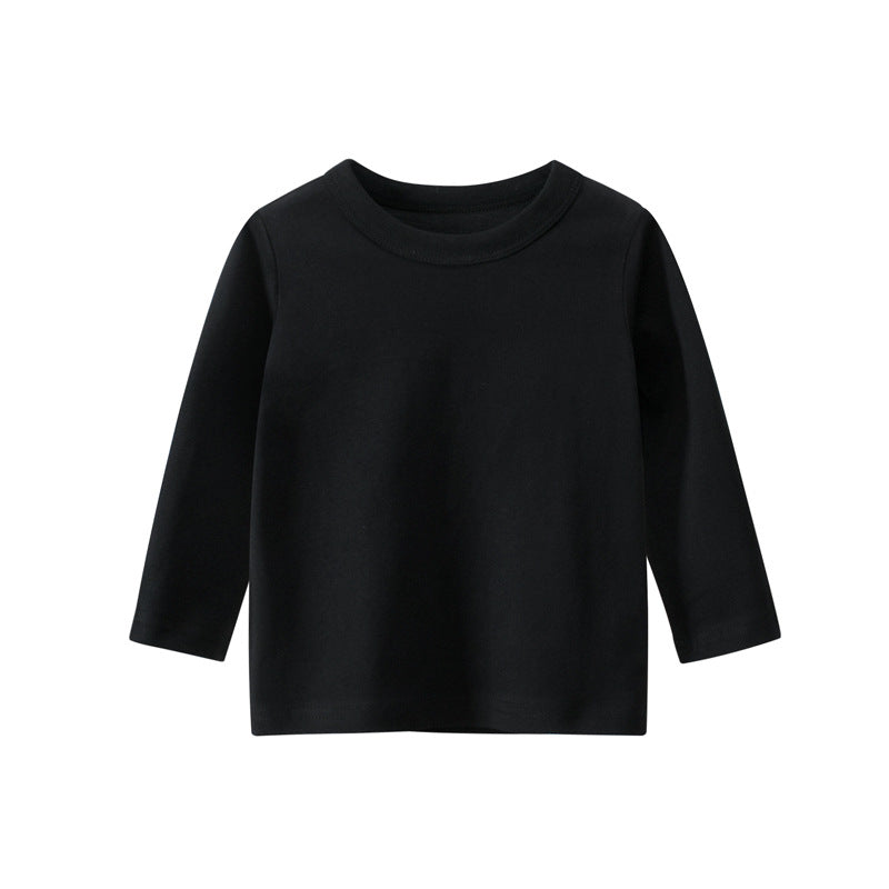 Boys Long Sleeve T Shirt Solid Color Advertising Shirt Children's Clothes - Tokcobstore