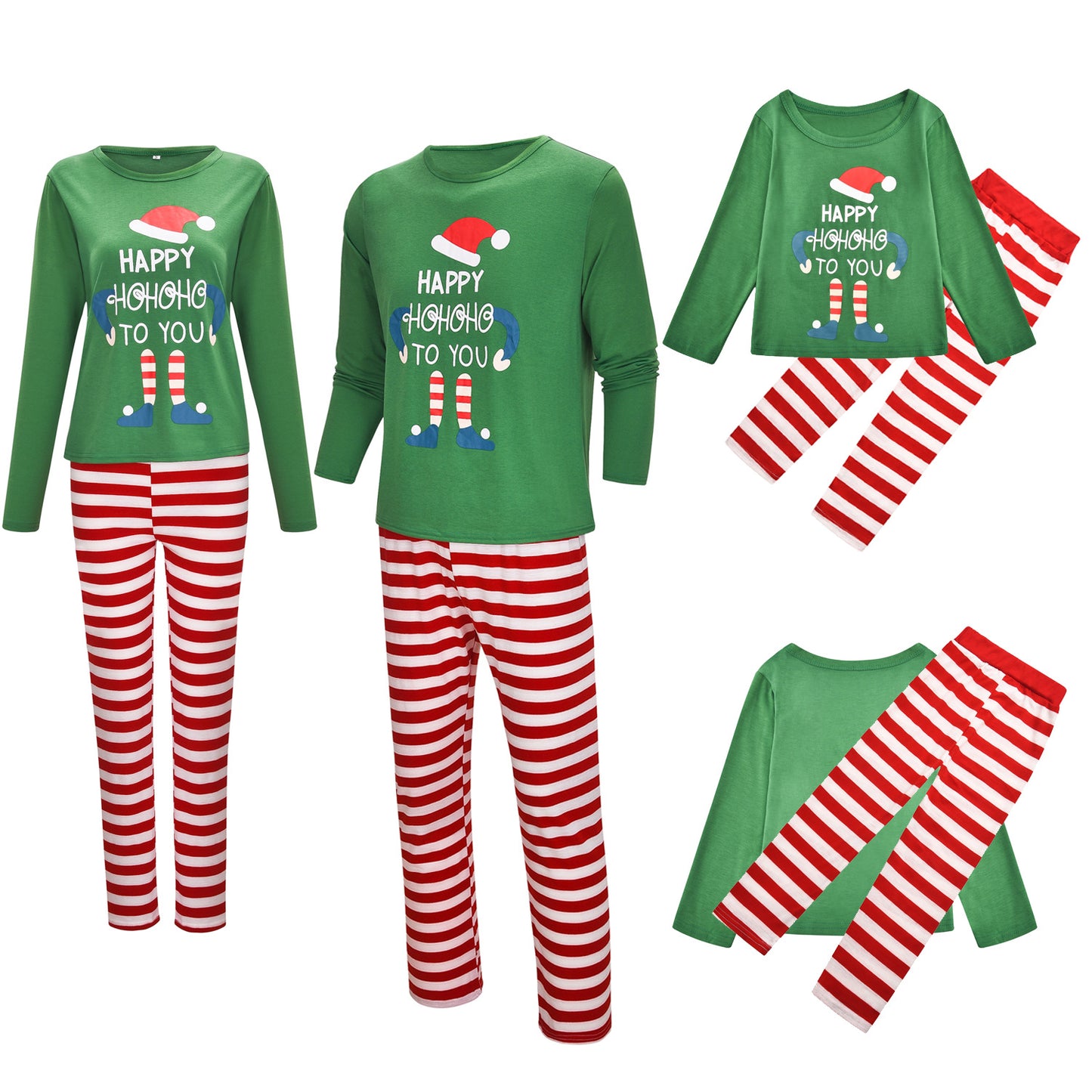 Homewear Pajamas Set Christmas Doll Print