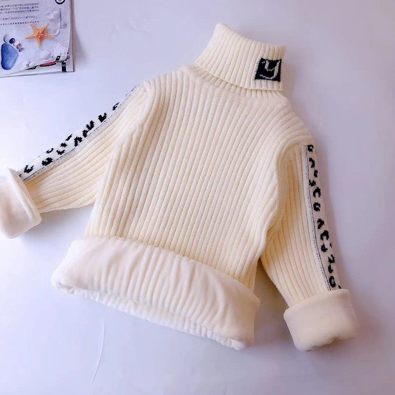 Velvet Padded Leopard Print Girls' Autumn-Winter Apparel - Tokcobstore