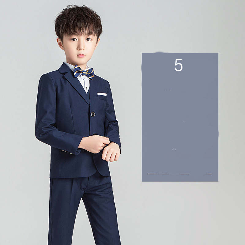 Children's Suit Boys Solid Color Flower Girl Dress  Catwalk Performance Clothing - Tokcobstore