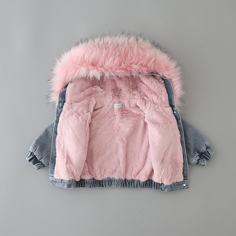 Winter plus girls denim jacket - Tokcobstore