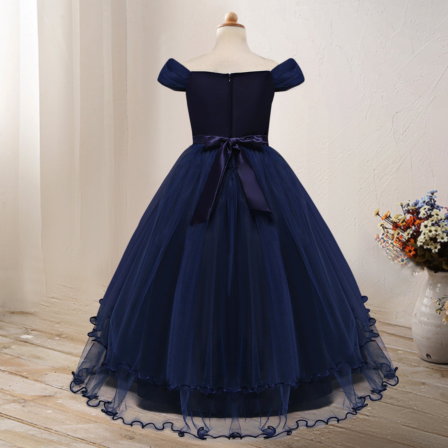 One-shoulder Princess Flower Dress Costume - Tokcobstore