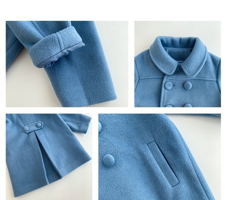 Cotton Padded Double-breasted Woolen Coat - Tokcobstore
