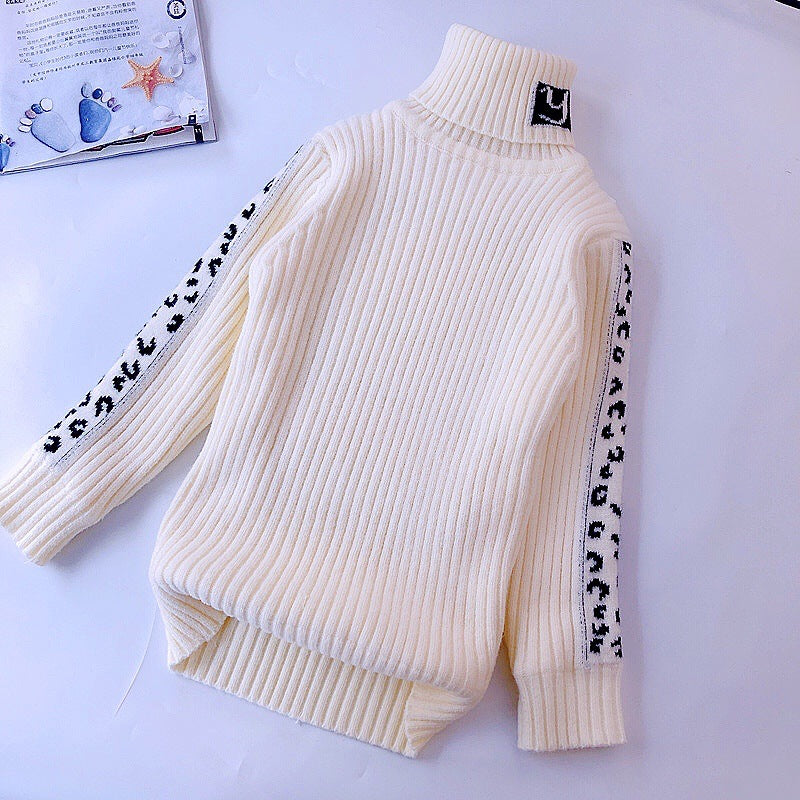 Velvet Padded Leopard Print Girls' Autumn-Winter Apparel - Tokcobstore