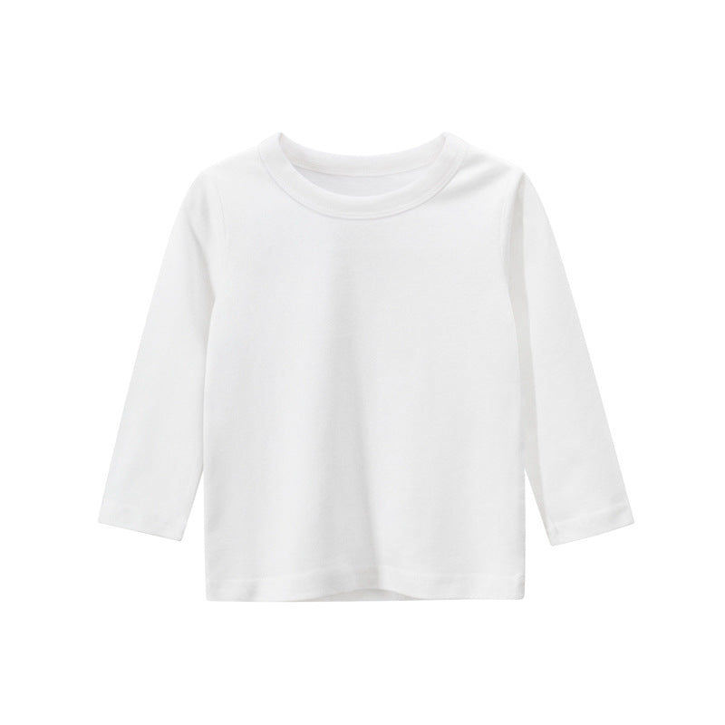 Boys Long Sleeve T Shirt Solid Color Advertising Shirt Children's Clothes - Tokcobstore