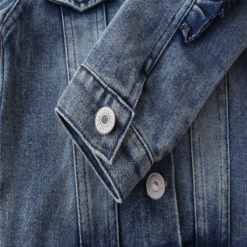 Girls' Denim Jacket Children's Western Style All Match - Tokcobstore