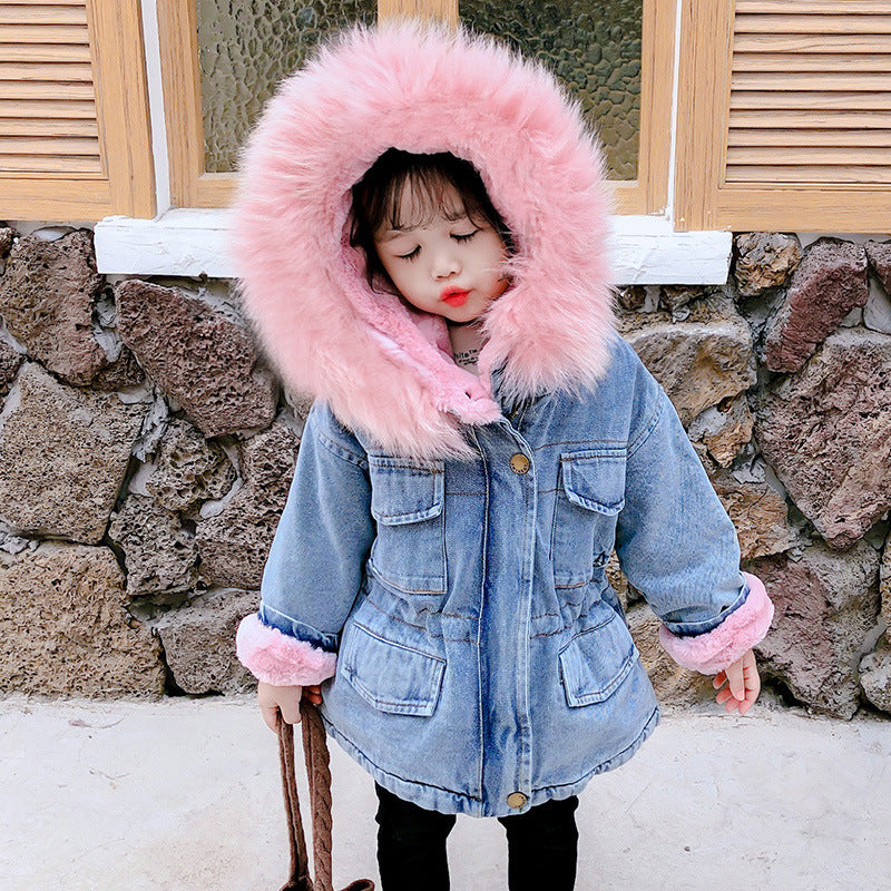 Winter plus girls denim jacket - Tokcobstore