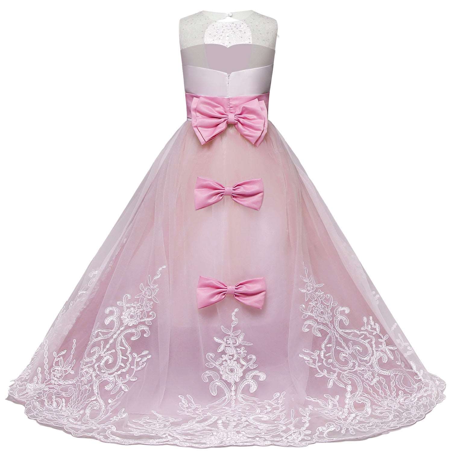 Girls' Wedding Dress Color Matching Puffy Princess Skirt