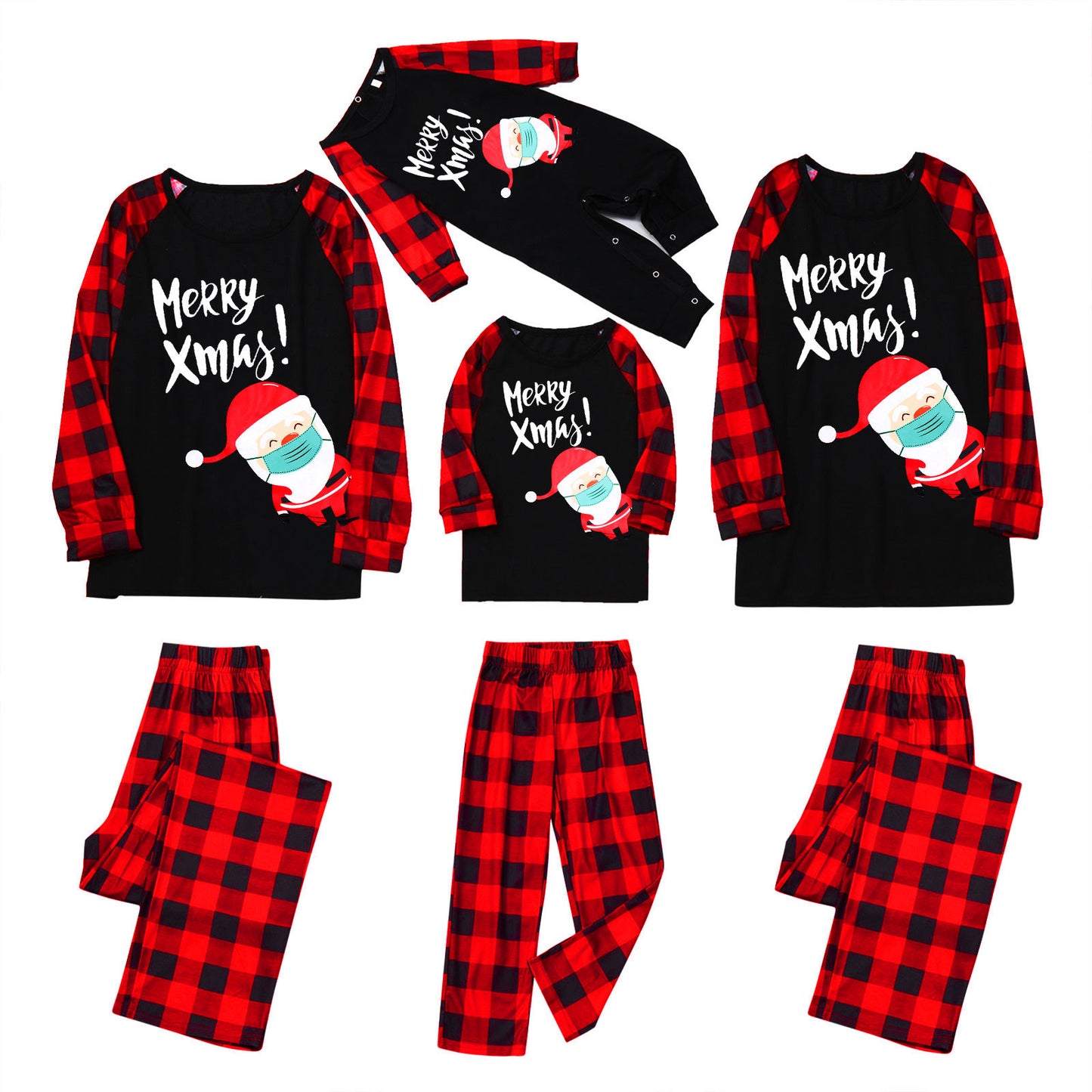 Christmas Cartoon Print Pajamas Set