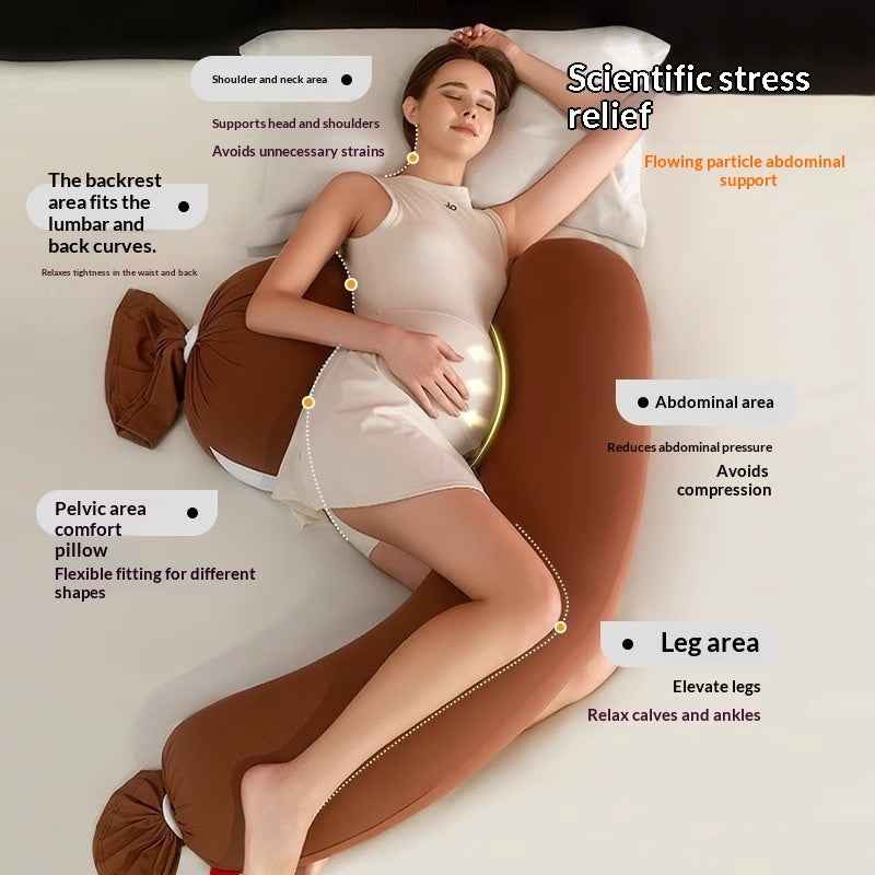 Pregnancy Pillow For Back Support Belly U-shaped Side-sleeping Body Pillow For Comfortable Sleep