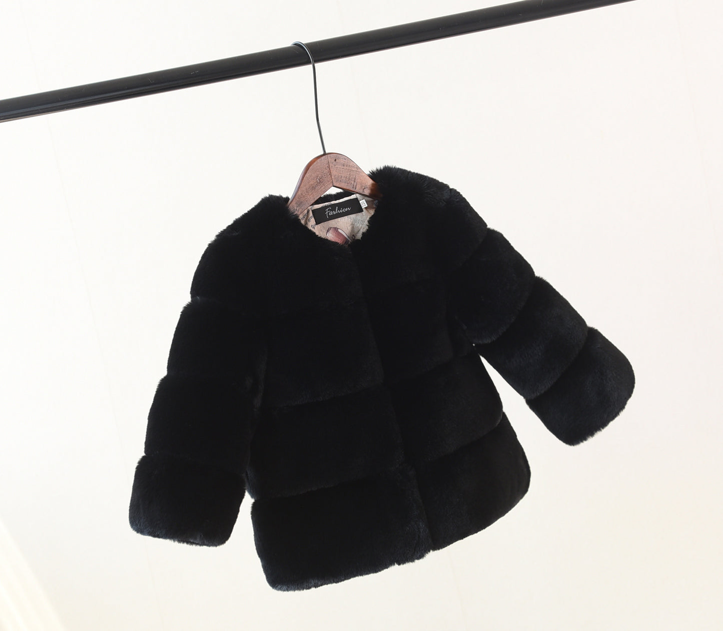 Faux Fur Middle And Large Girls Top Coat