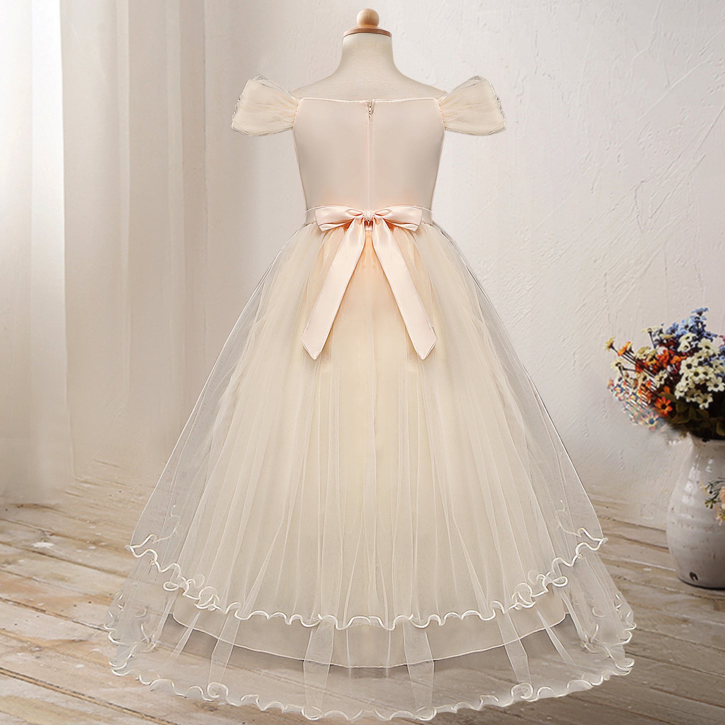 One-shoulder Princess Flower Dress Costume - Tokcobstore
