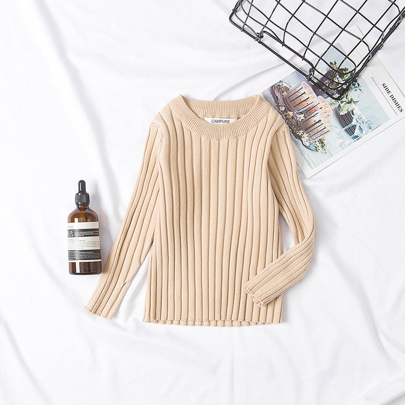 Spring And Autumn Close-fitting Sweater Crew Neck Cotton - Tokcobstore