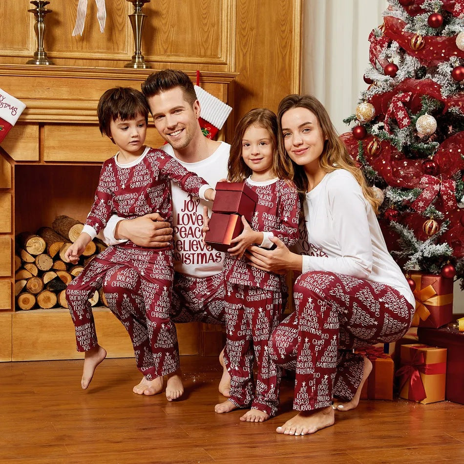 Women's Christmas Parent-child Set Printed Homewear Pajamas Two-piece Set - Tokcobstore