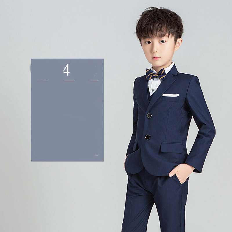 Children's Suit Boys Solid Color Flower Girl Dress  Catwalk Performance Clothing - Tokcobstore