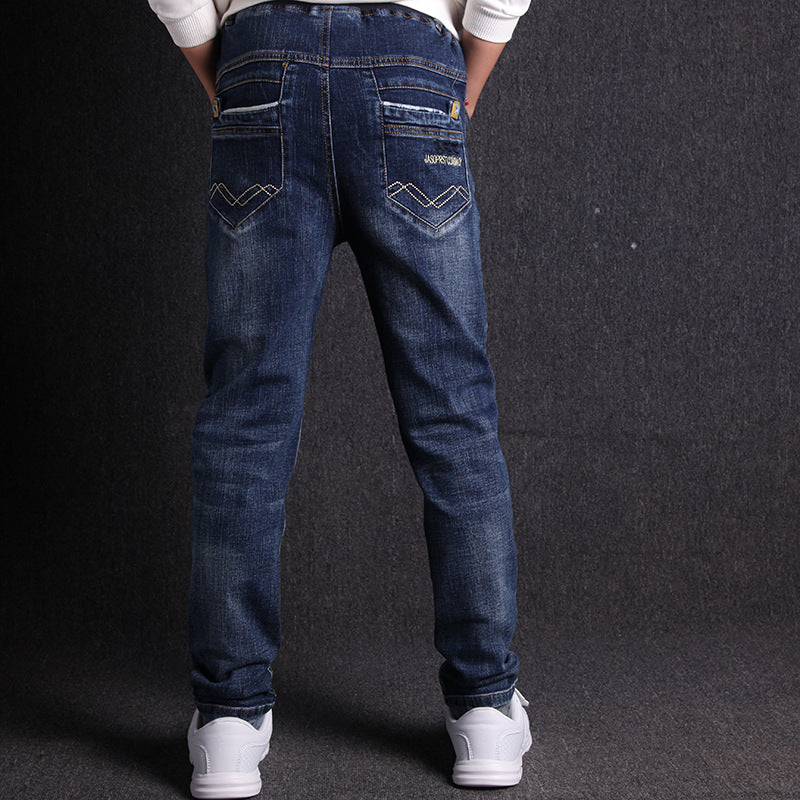 Boys Jeans New Product Micro Stretch Comfortable Black Pants - Tokcobstore
