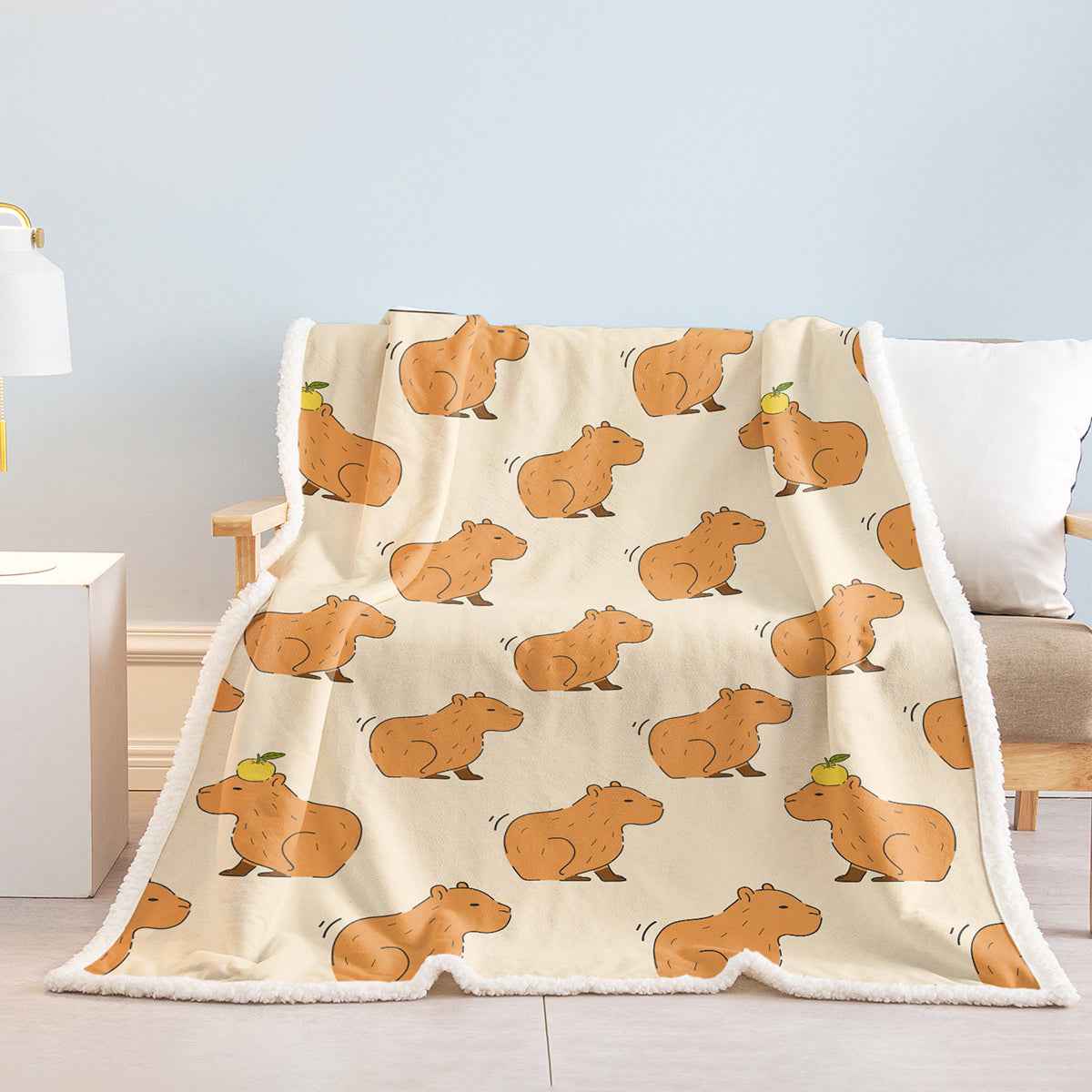 Capybaras Blanket Gift For Girls Boys Kids Animals Lovers Soft Blankets Cutes Capybara Cozy Throws, Capybaras Blanket For Couch Sofa Bedroom Camping Travel