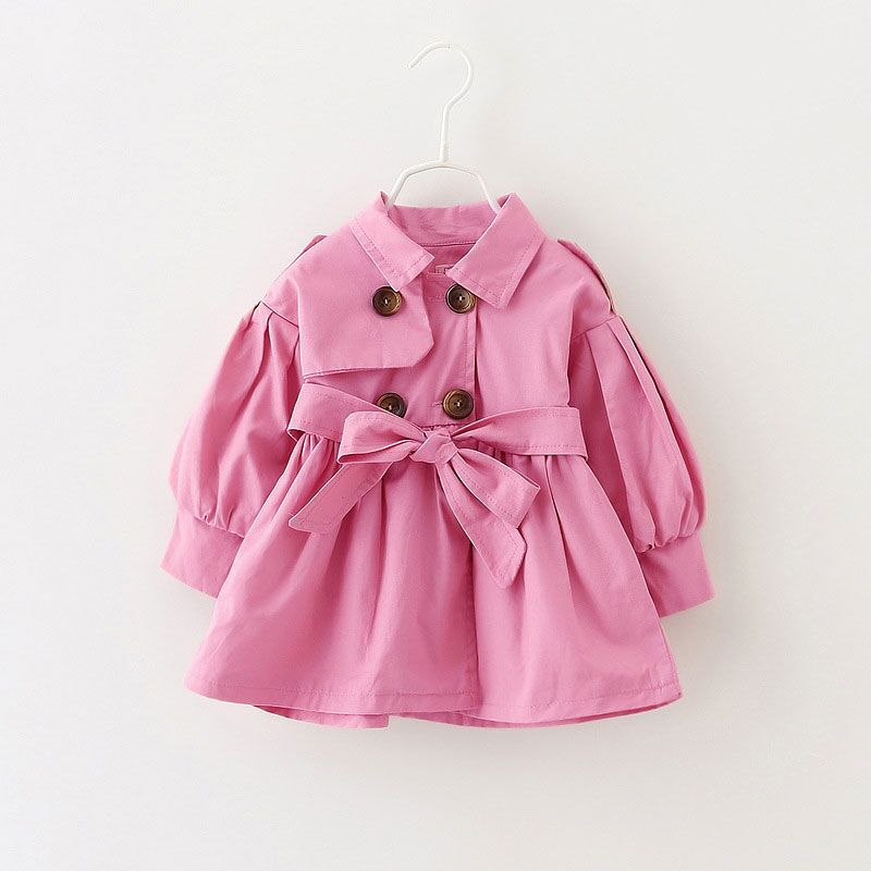 Double-breasted button trench coat belt trench coat skirt - Tokcobstore