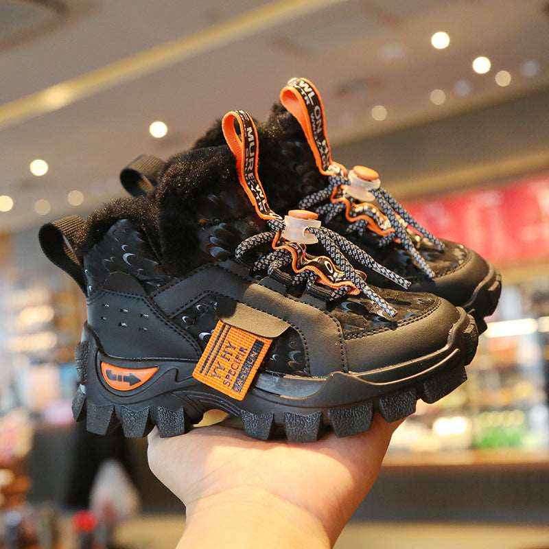 Fashionable And Simple Children's Fur One Thickened Snow Boots
