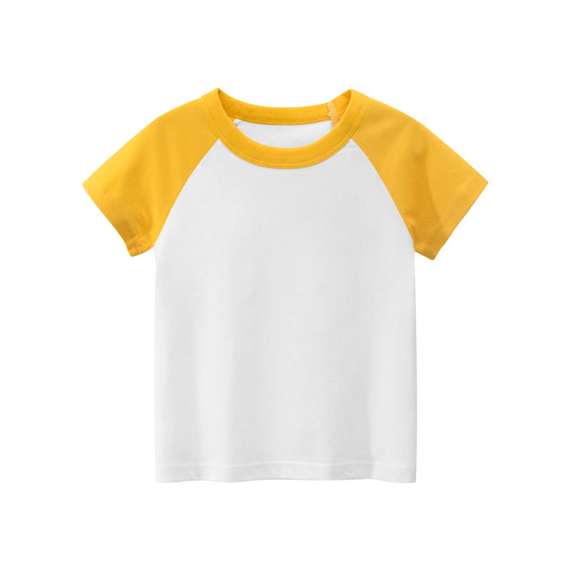 Children's Short Sleeve T-shirt Solid Color Advertising Shirt