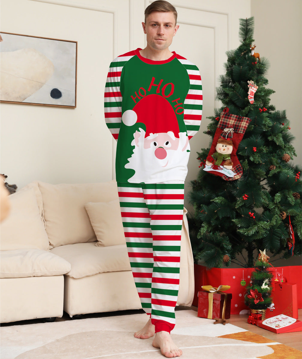 Old Man Striped Christmas Homecare Pajamas - Tokcobstore