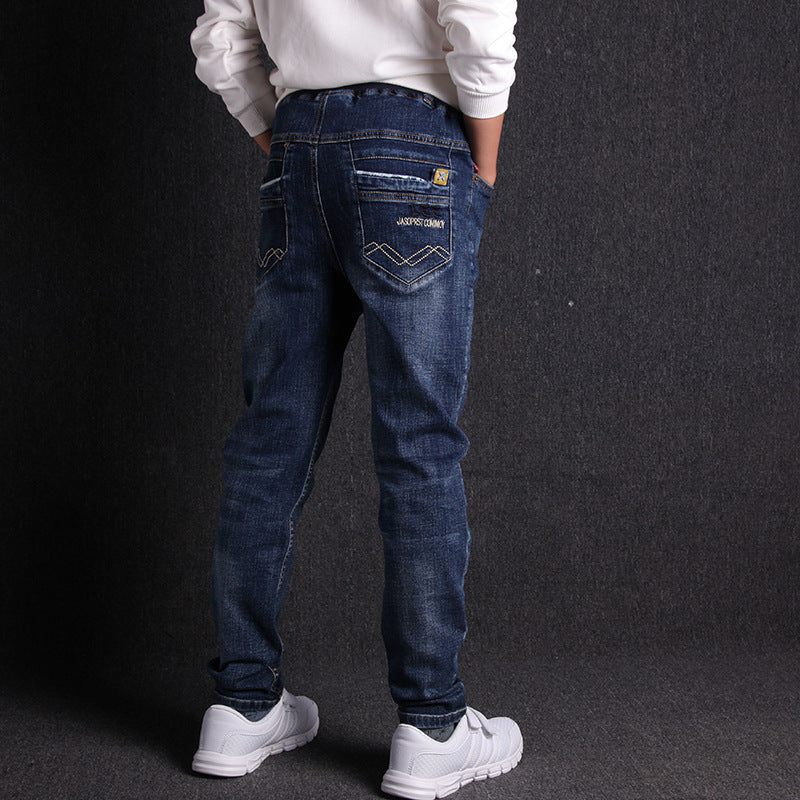 Boys Jeans New Product Micro Stretch Comfortable Black Pants - Tokcobstore