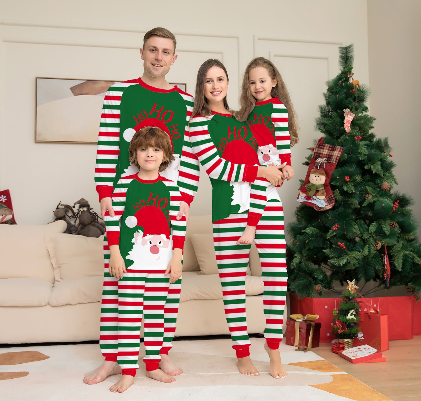 Old Man Striped Christmas Homecare Pajamas - Tokcobstore