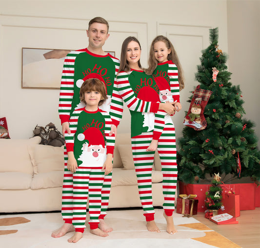 Old Man Striped Christmas Homecare Pajamas - Tokcobstore