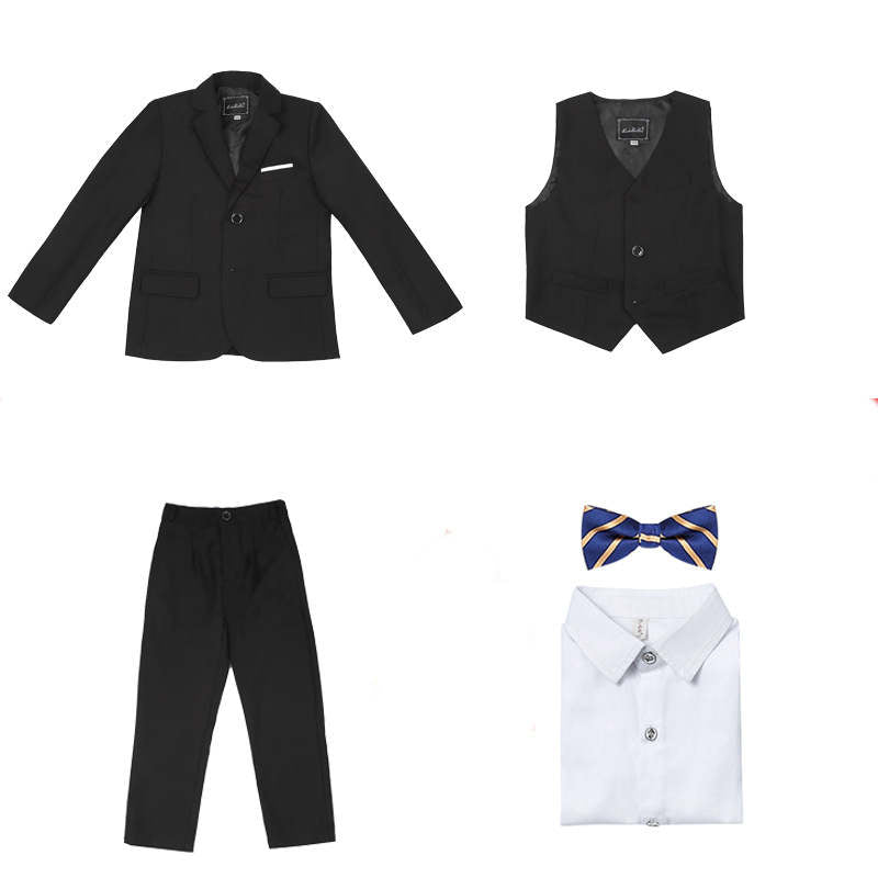 Children's Suit Boys Solid Color Flower Girl Dress  Catwalk Performance Clothing - Tokcobstore